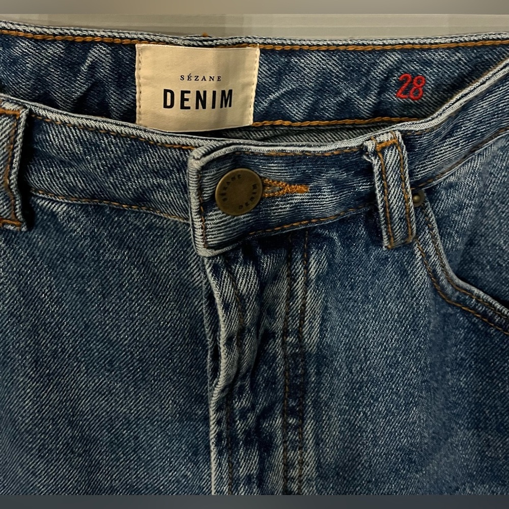 Sezane Blue Straight Leg Jeans - Picture 4 of 6